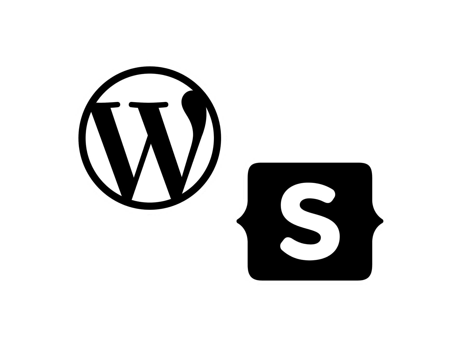 WordPress vs Statamic Logo-Grafik