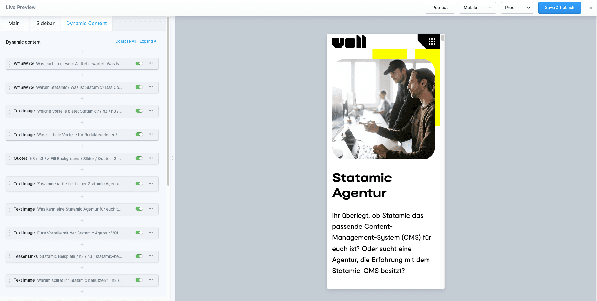 Screenshot Statamic