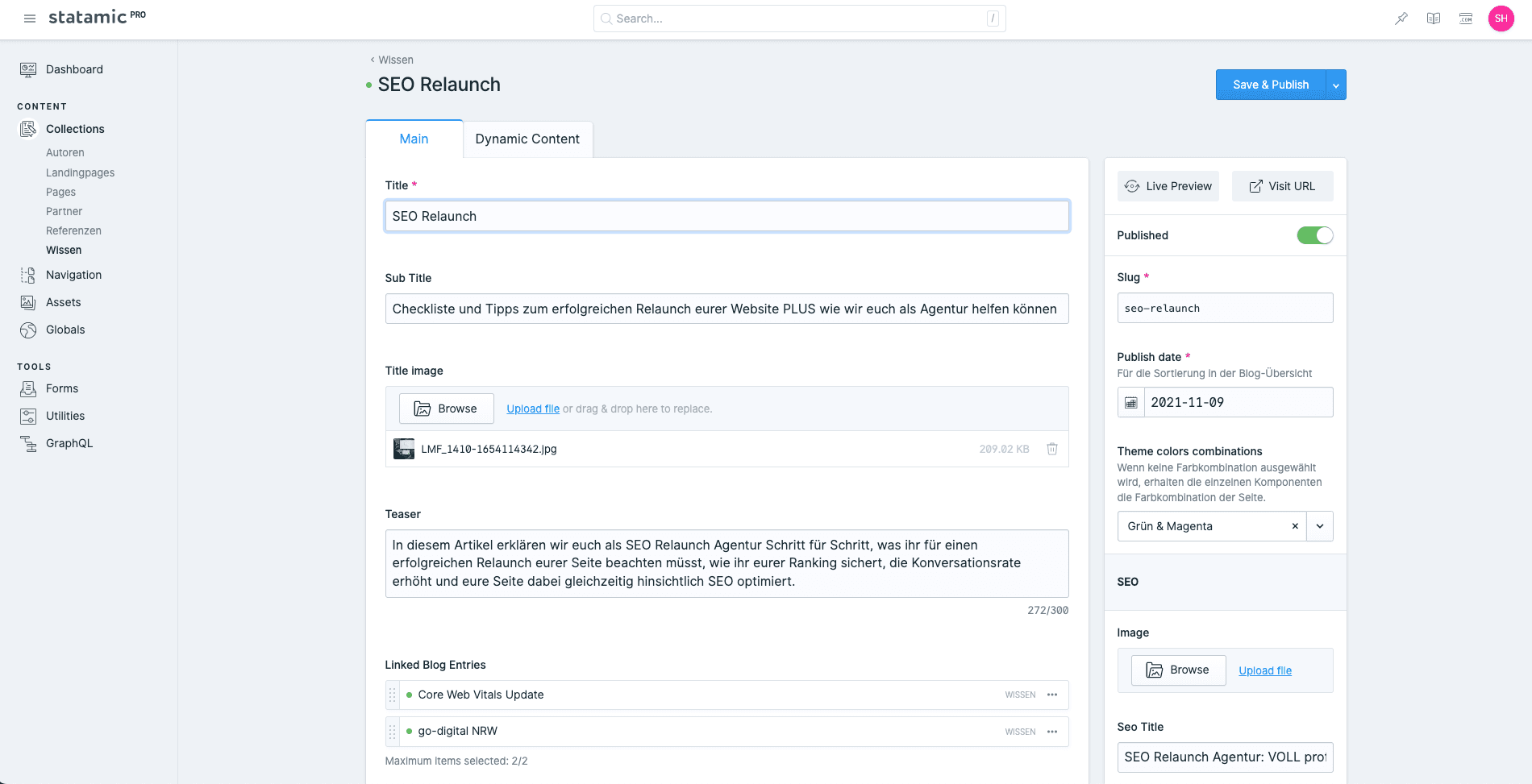 Screenshot Statamic