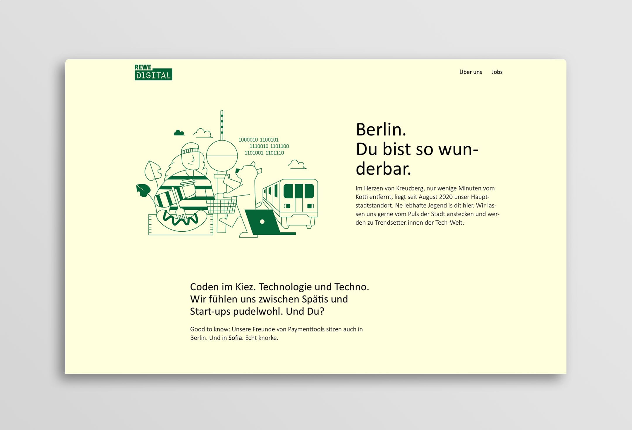 Beispiel-Standortseite Berlin von der neuen Website von REWE digital